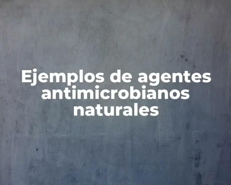 Ejemplos de agentes antimicrobianos naturales
