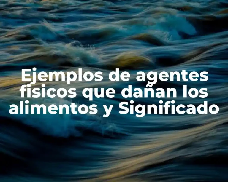Ejemplos de agentes fisicos que dañan los alimentos y Significado