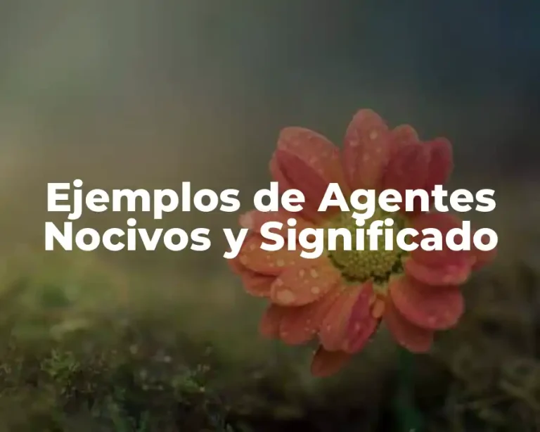 Ejemplos de Agentes Nocivos y Significado