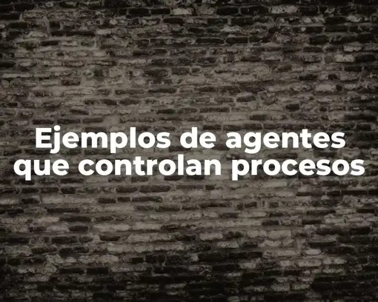 Ejemplos de agentes que controlan procesos