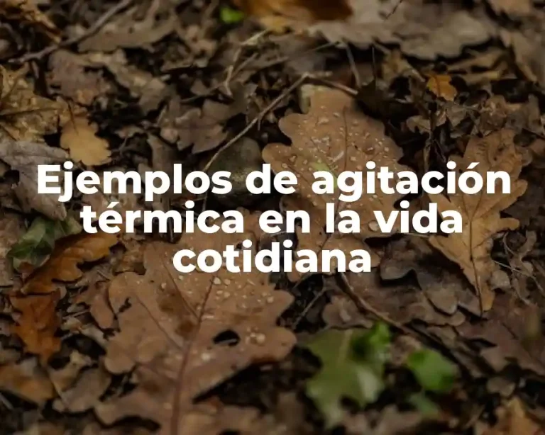 Ejemplos de agitación térmica en la vida cotidiana