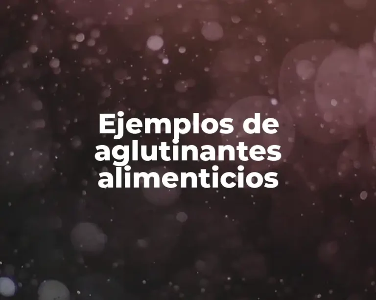 Ejemplos de aglutinantes alimenticios