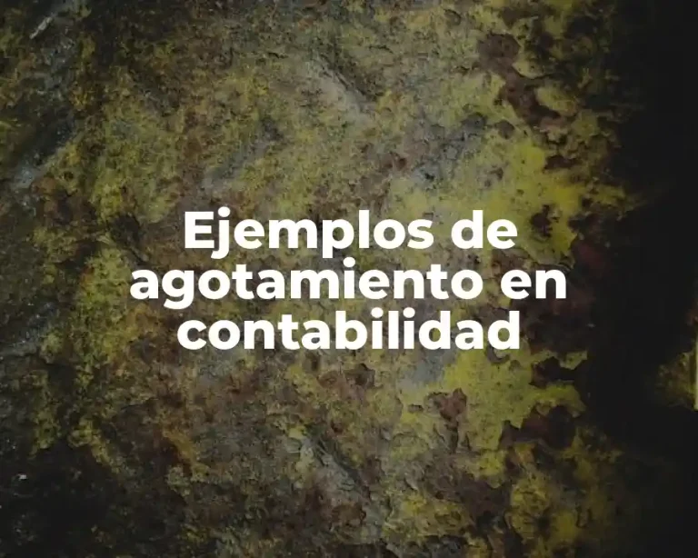 Ejemplos de agotamiento en contabilidad