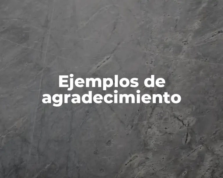 Ejemplos de agradecimiento