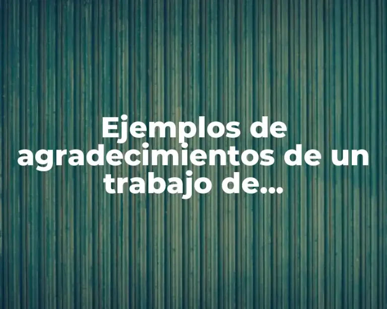 Ejemplos de agradecimientos de un trabajo de investigación y Significado