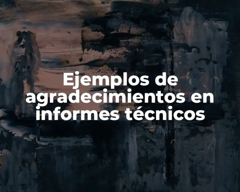Ejemplos de agradecimientos en informes técnicos