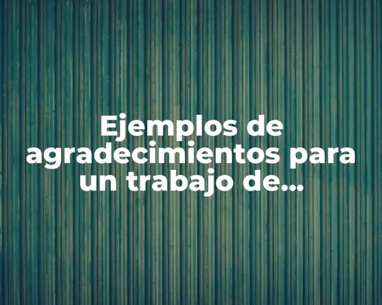 Ejemplos de agradecimientos para un trabajo de investigación y Significado