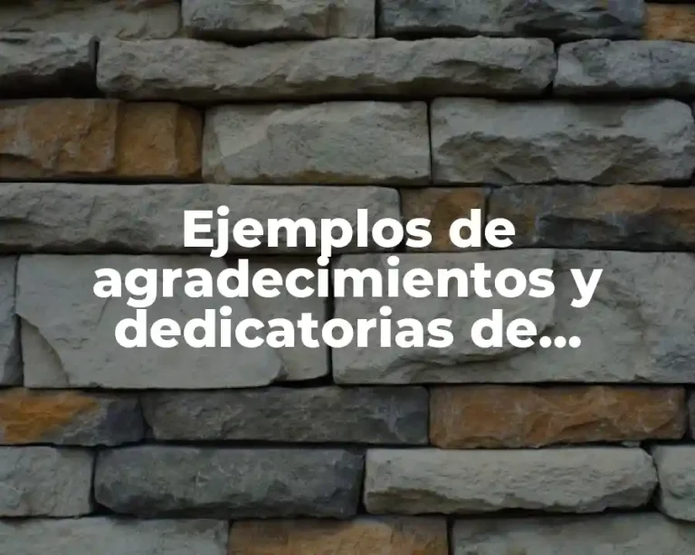 Ejemplos de agradecimientos y dedicatorias de monografias