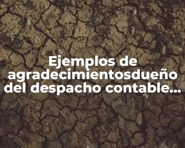 Ejemplos de agradecimientosdueño del despacho contable y Significado