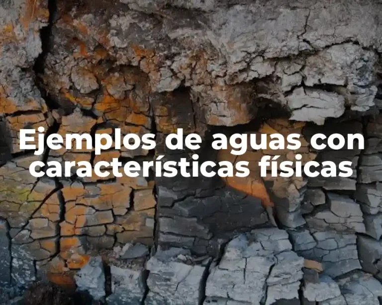 Ejemplos de aguas con características físicas