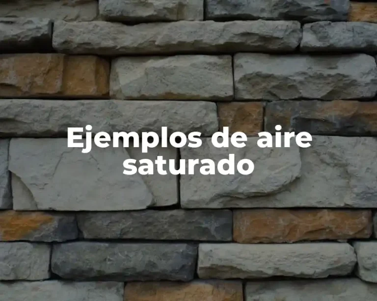 Ejemplos de aire saturado