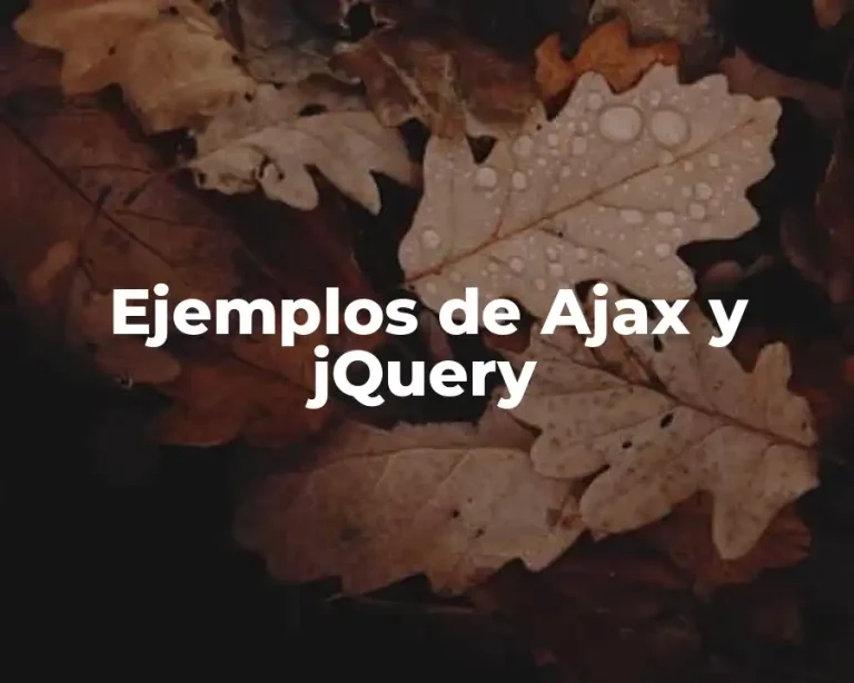 Ejemplos de Ajax y jQuery