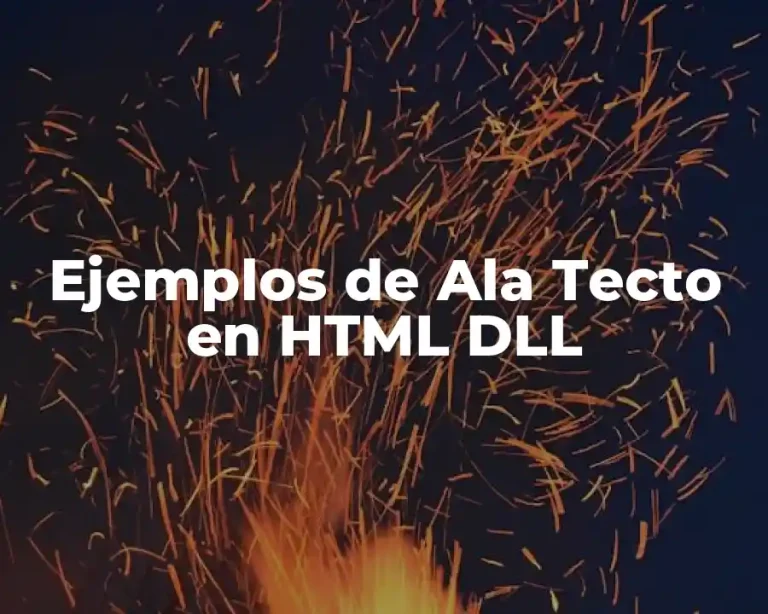 Ejemplos de Ala Tecto en HTML DLL