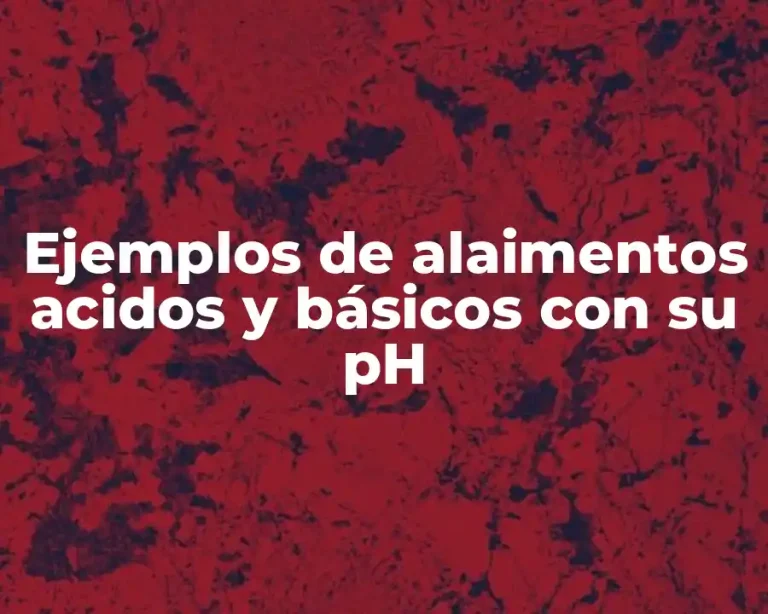 Ejemplos de alaimentos acidos y básicos con su pH