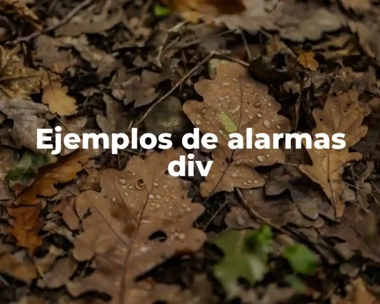 Ejemplos de alarmas div