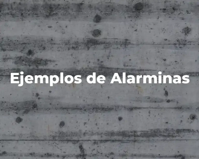 Ejemplos de Alarminas