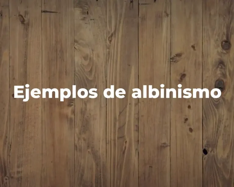 Ejemplos de albinismo