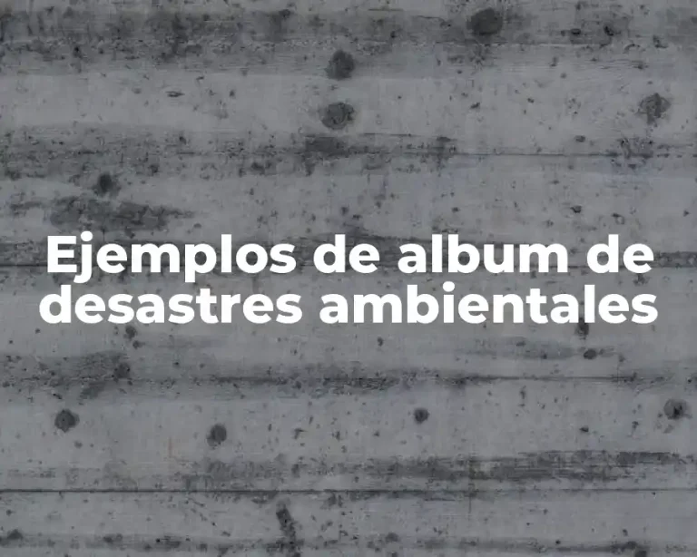 Ejemplos de album de desastres ambientales
