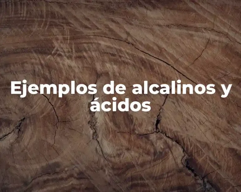 Ejemplos de alcalinos y ácidos