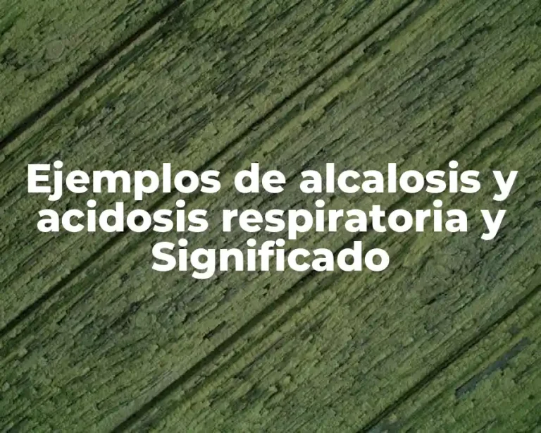 Ejemplos de alcalosis y acidosis respiratoria y Significado