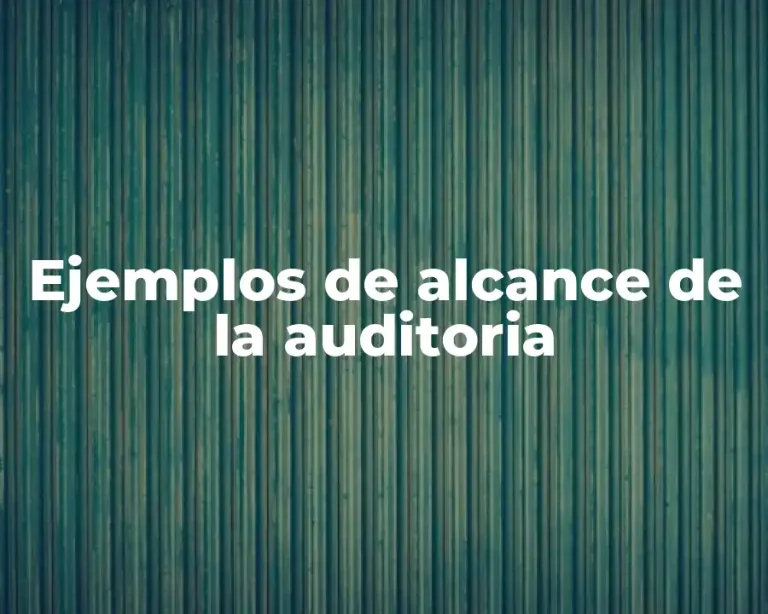 Ejemplos de alcance de la auditoria