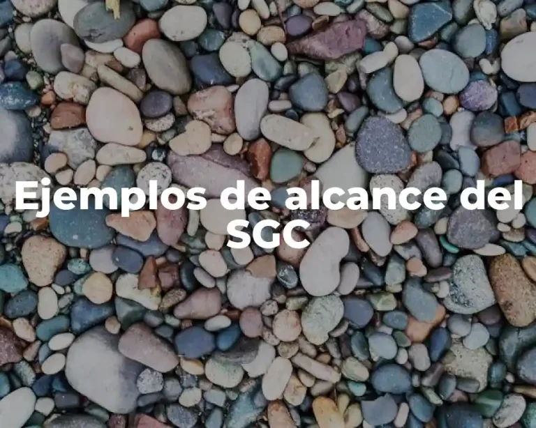 Ejemplos de alcance del SGC