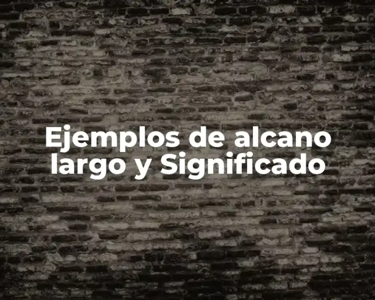 Ejemplos de alcano largo y Significado