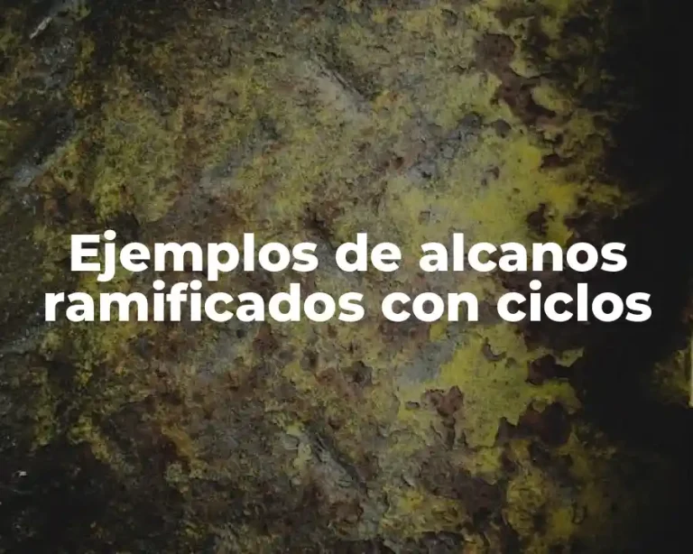 Ejemplos de alcanos ramificados con ciclos