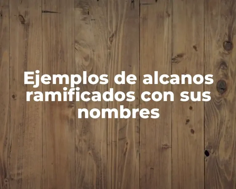 Ejemplos de alcanos ramificados con sus nombres