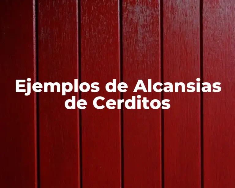 Ejemplos de Alcansias de Cerditos
