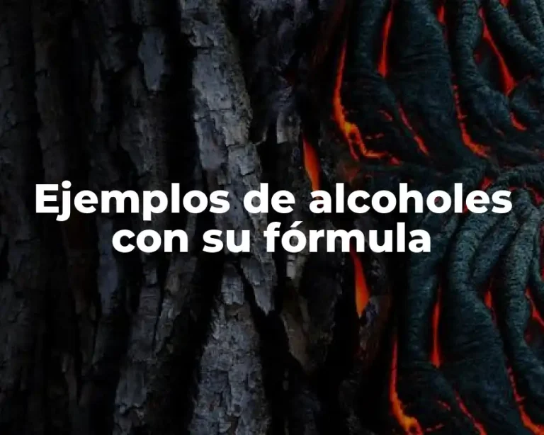 Ejemplos de alcoholes con su fórmula