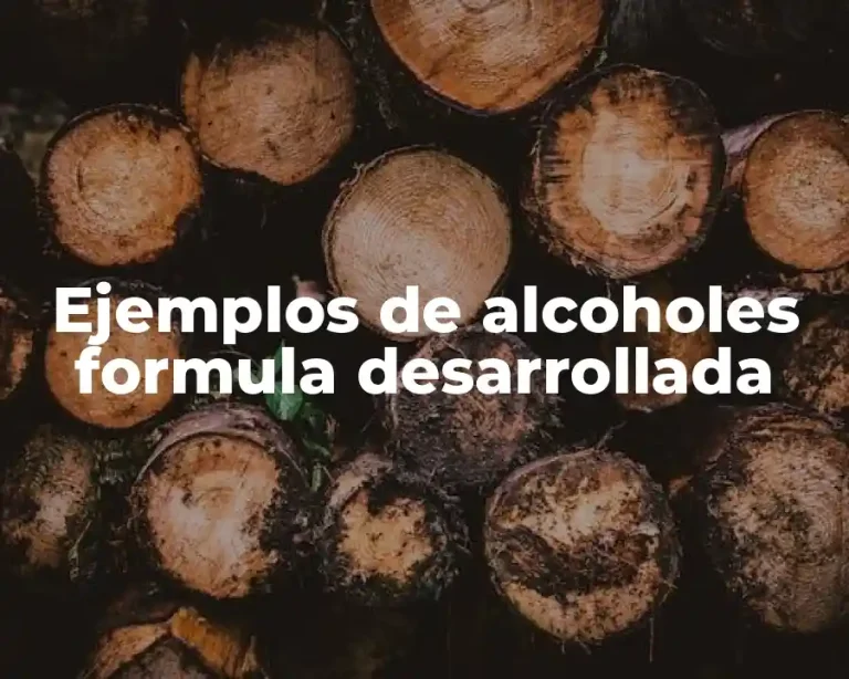 Ejemplos de alcoholes formula desarrollada