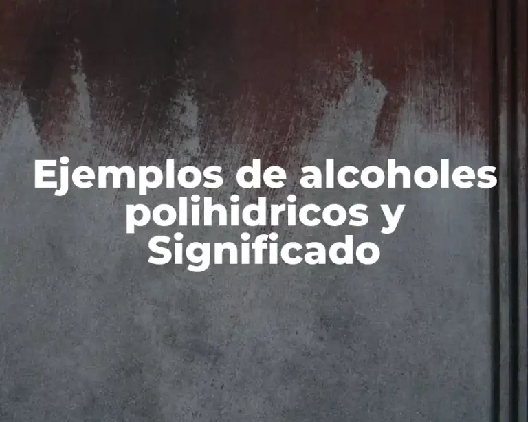Ejemplos de alcoholes polihidricos y Significado