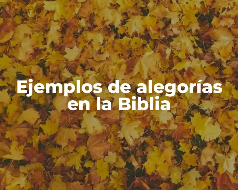 Ejemplos de alegorías en la Biblia