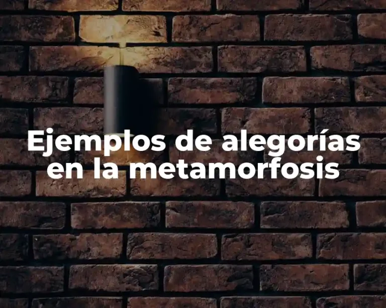 Ejemplos de alegorías en la metamorfosis