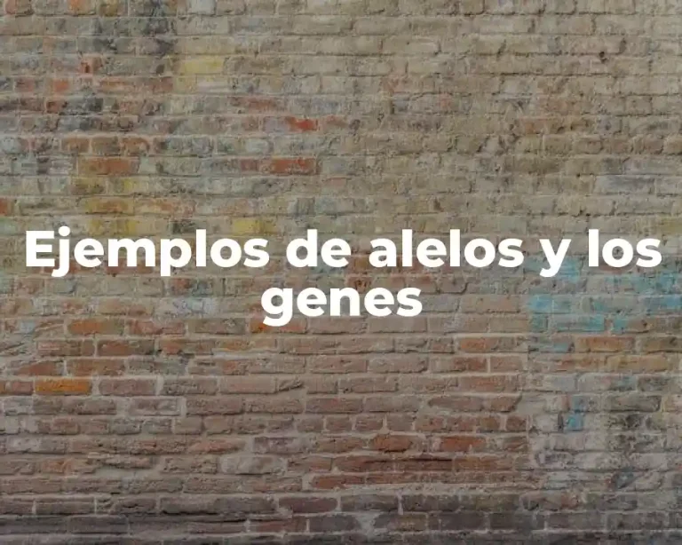 Ejemplos de alelos y los genes