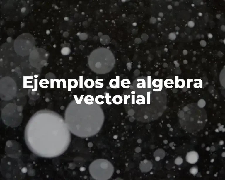 Ejemplos de algebra vectorial