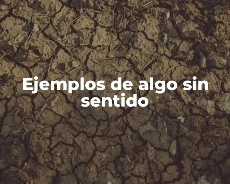 Ejemplos de algo sin sentido