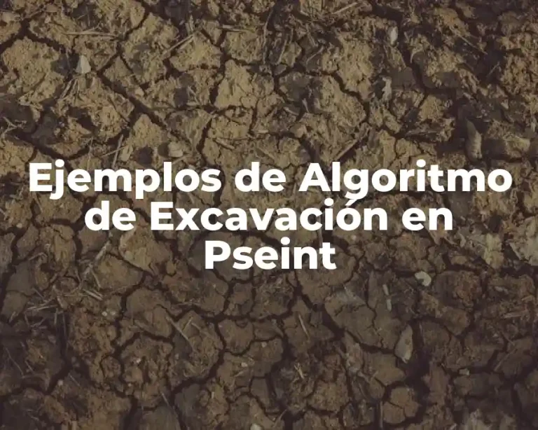 Ejemplos de Algoritmo de Excavación en Pseint