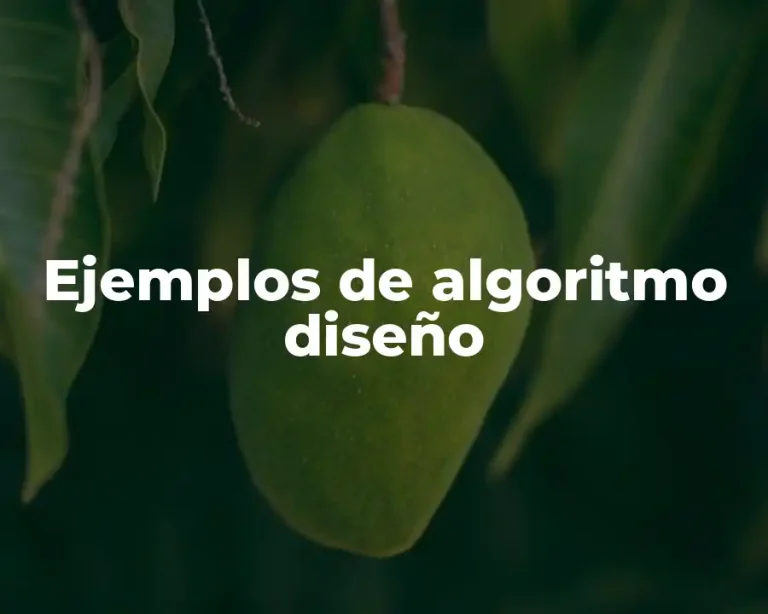Ejemplos de algoritmo diseño