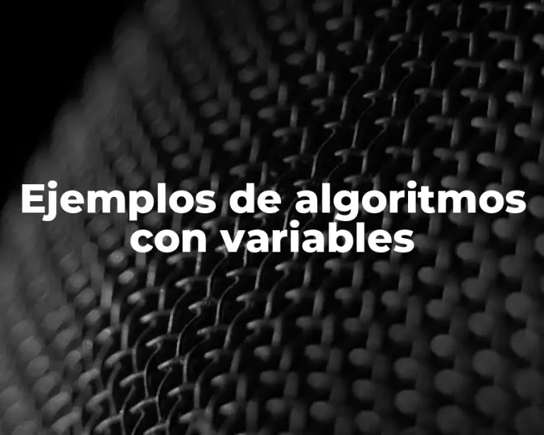 Ejemplos de algoritmos con variables