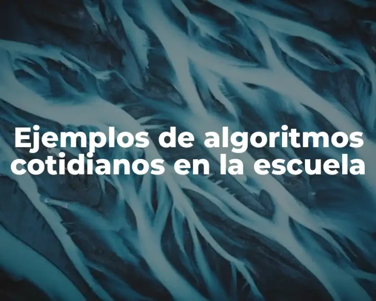 Ejemplos de algoritmos cotidianos en la escuela