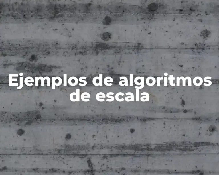 Ejemplos de algoritmos de escala