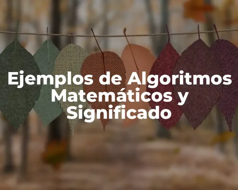 Ejemplos de Algoritmos Matemáticos y Significado