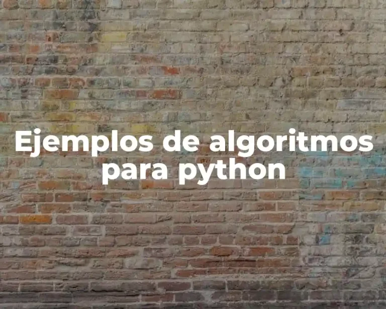 Ejemplos de algoritmos para python
