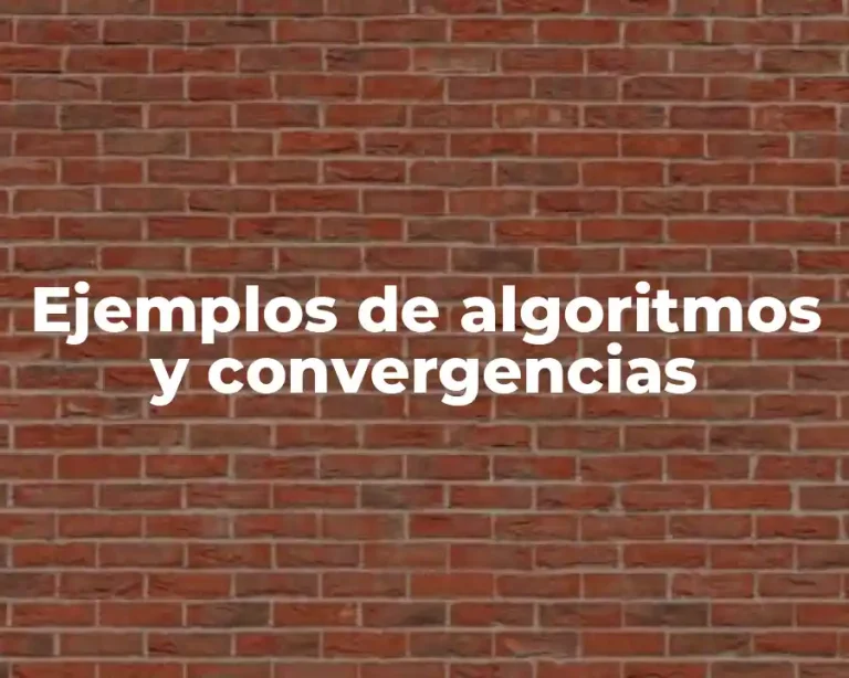 Ejemplos de algoritmos y convergencias