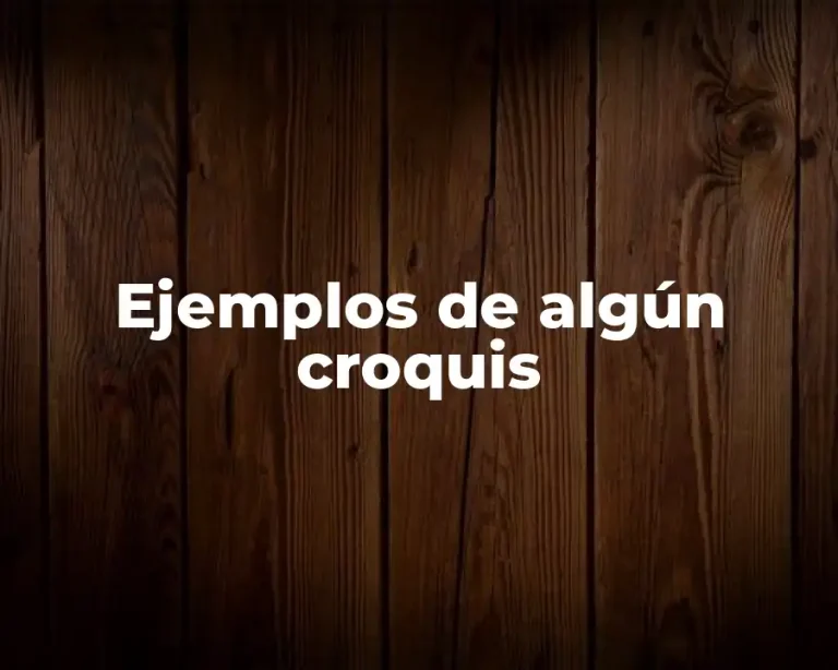 Ejemplos de algún croquis