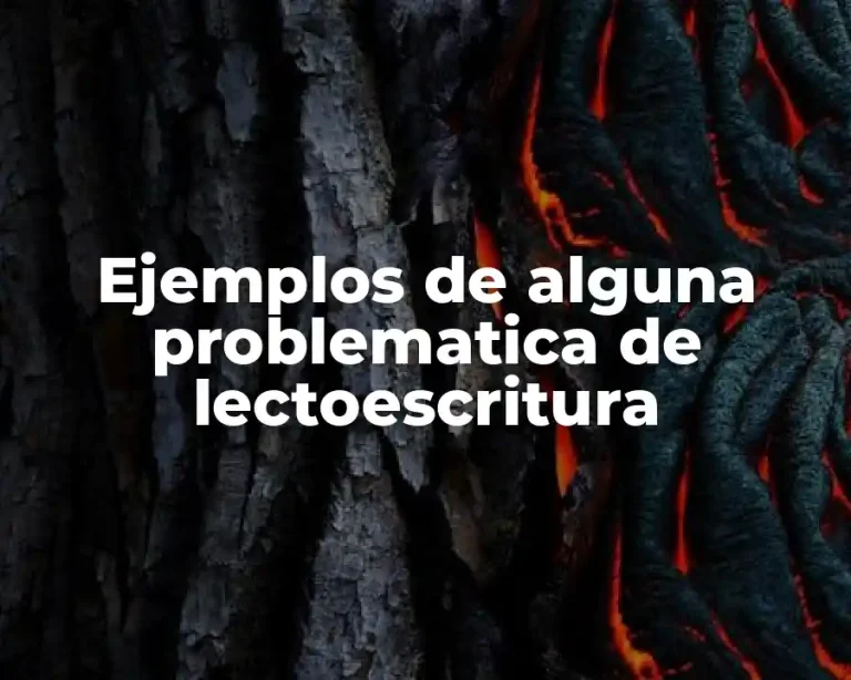 Ejemplos de alguna problematica de lectoescritura