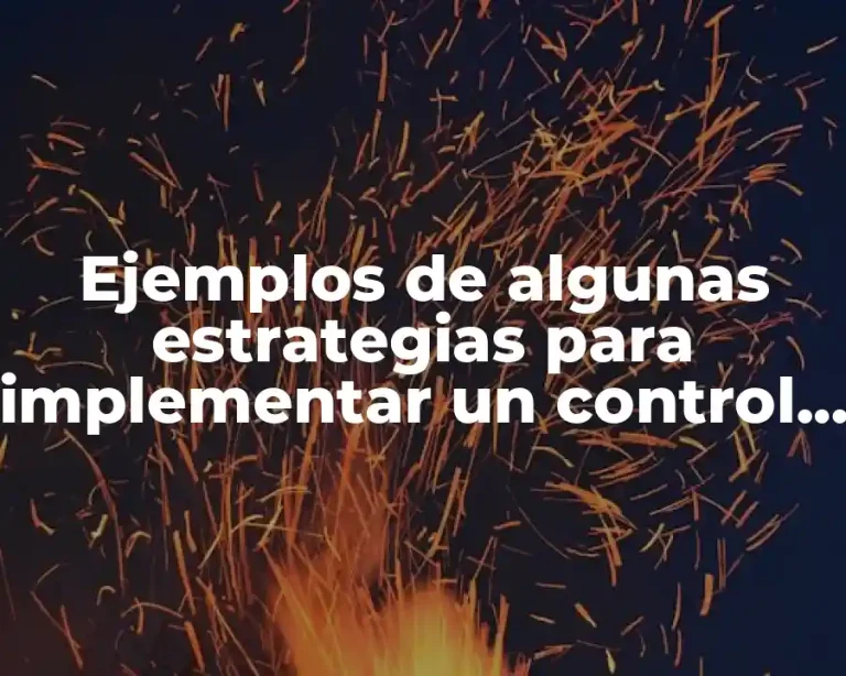 Ejemplos de algunas estrategias para implementar un control de inventario