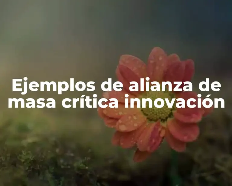 Ejemplos de alianza de masa crítica innovación